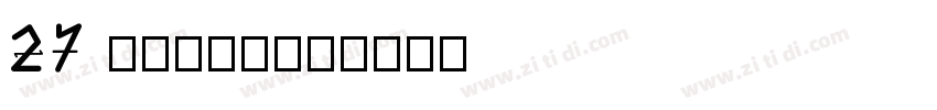 27 regular字体转换